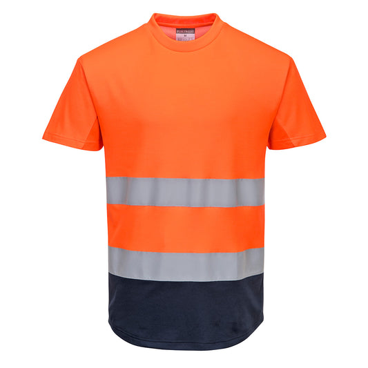 Hi-Vis Contrast Mesh Insert T-Shirt S S 