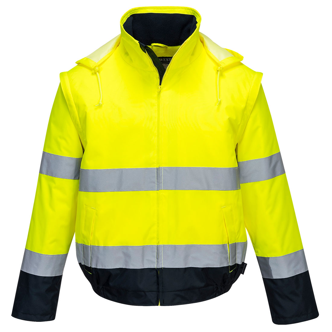 Hi-Vis 2-in-1 Contrast Essential Lite Bomber Jacket 
