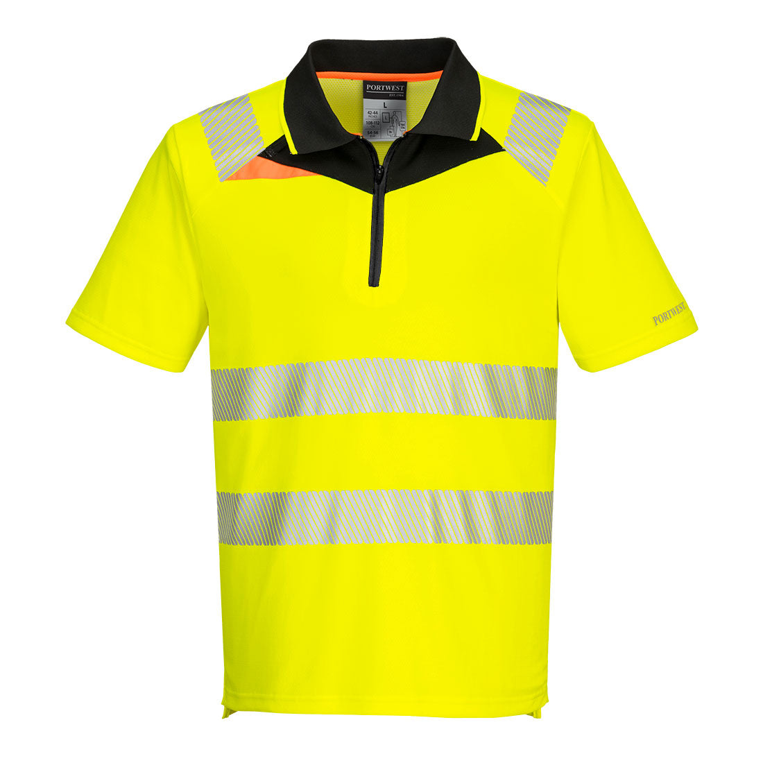 DX4 Hi-Vis Zip Polo Shirt S S