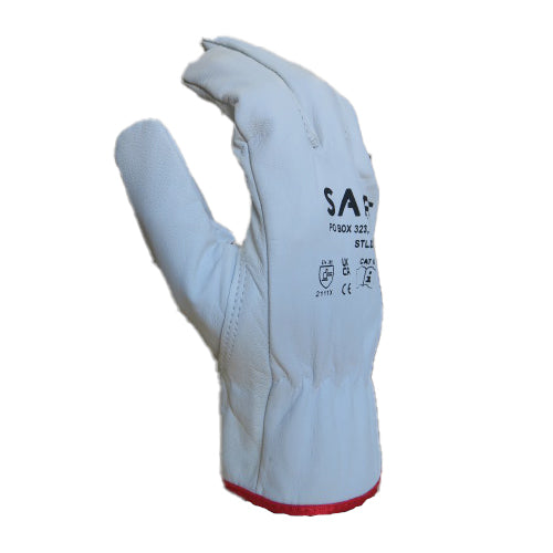 White safety glove