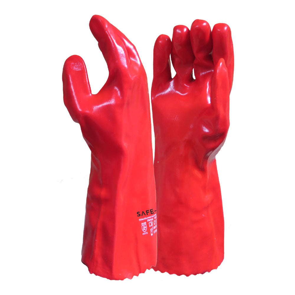 Red safety glove
