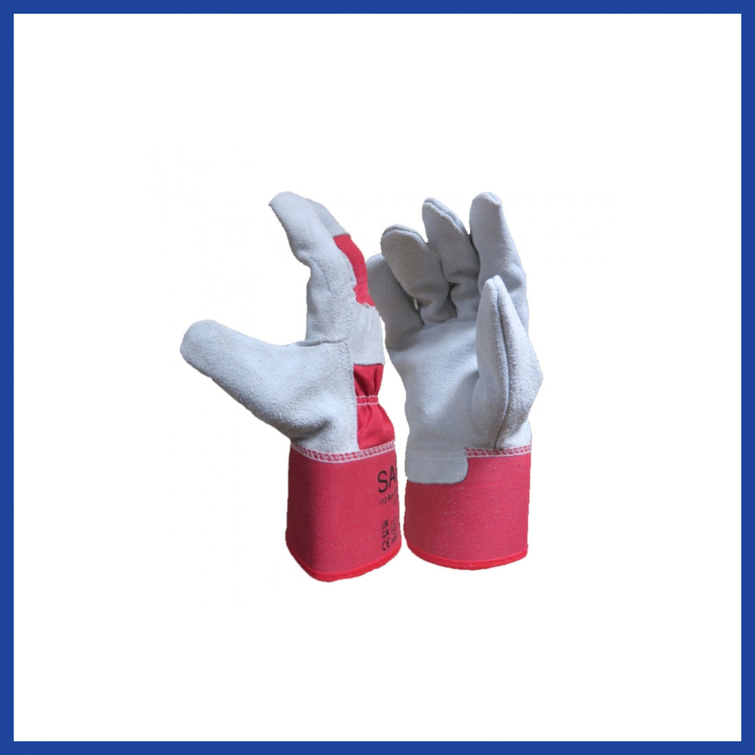 Red and White safety Glove 