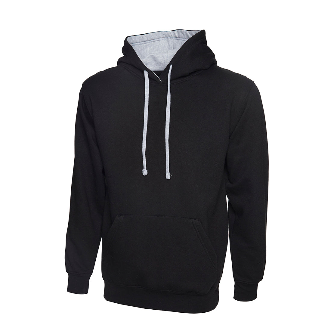 Uneek Contrast Hooded Sweatshirt