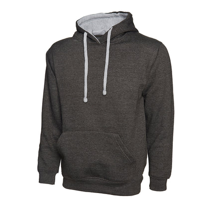 Uneek Contrast Hooded Sweatshirt