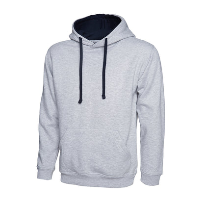 Uneek Contrast Hooded Sweatshirt