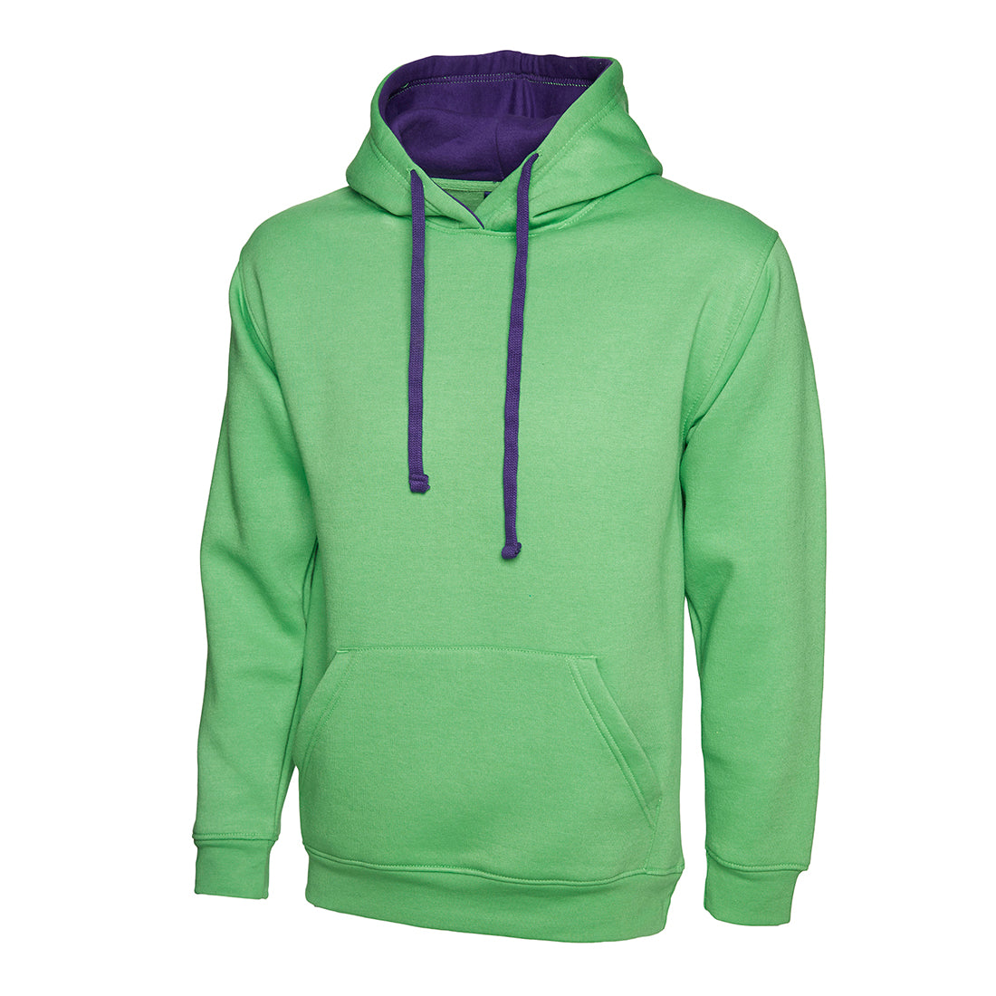Uneek Contrast Hooded Sweatshirt