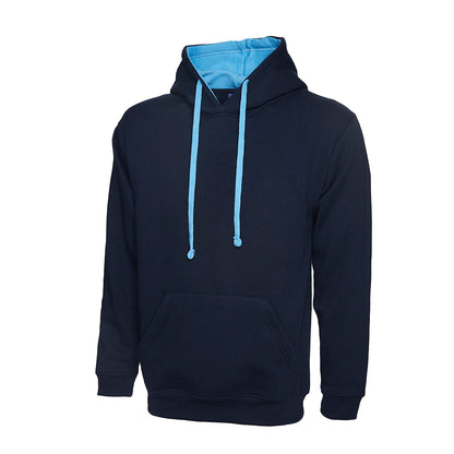 Uneek Contrast Hooded Sweatshirt