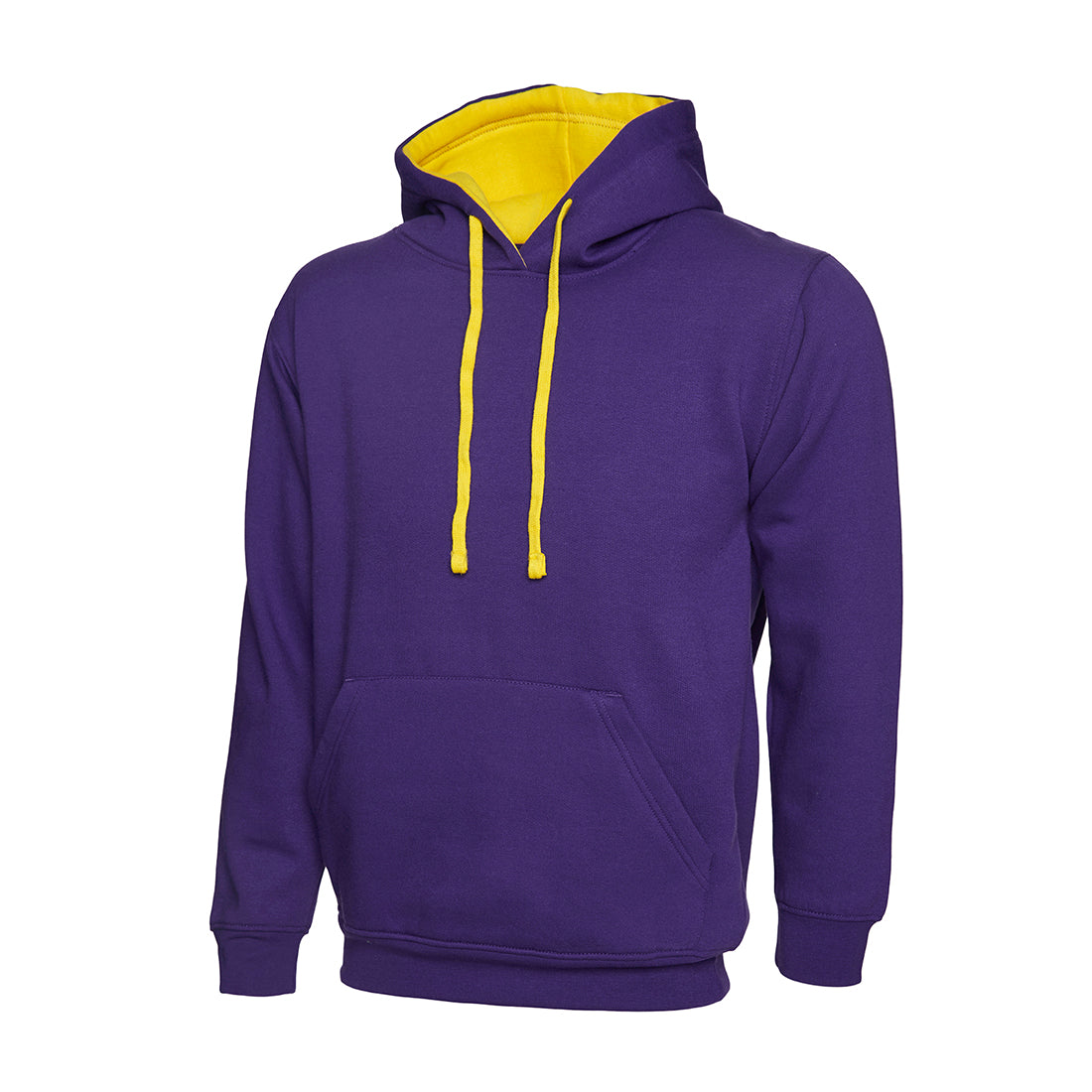 Uneek Contrast Hooded Sweatshirt