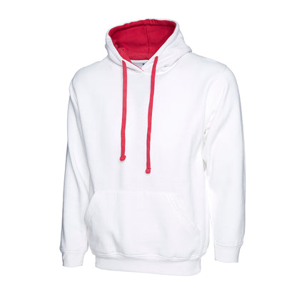 Uneek Contrast Hooded Sweatshirt