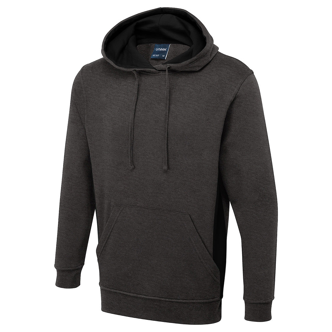 Uneek Two Tone Hooded Sweatshirt